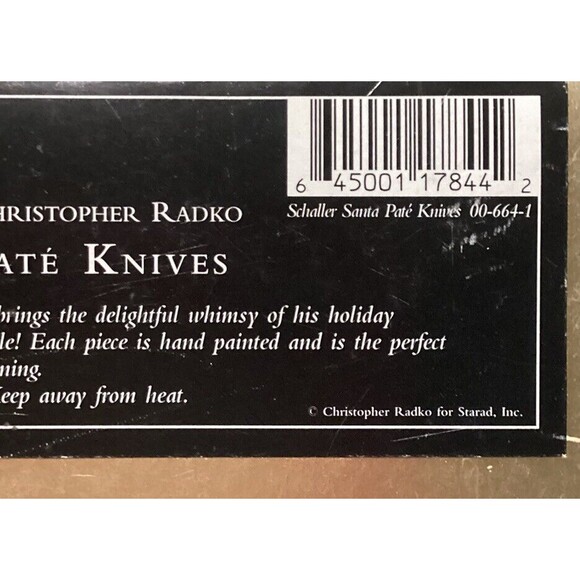 Christopher Radko Hand Painted “Home For The Holidays” Santa Cheese Pate Knives - Picture 7 of 7